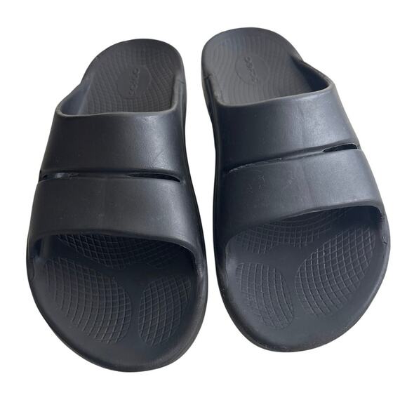 OOFOS OOahh Recovery Slides Men’s 11 Black EU 44 Comfort Sandals - Picture 6 of 6